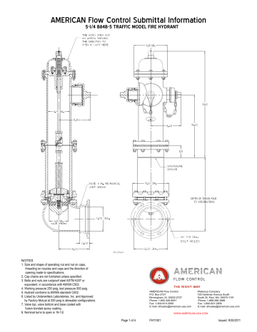 American Flow Control B84B American Darling® B-84-B 4 Ft. Mechanical ...