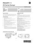 Honeywell Home ZD14X10TZ ZD Series 10 in. Parallel Blade Zone Damper Extruded Aluminum Specification