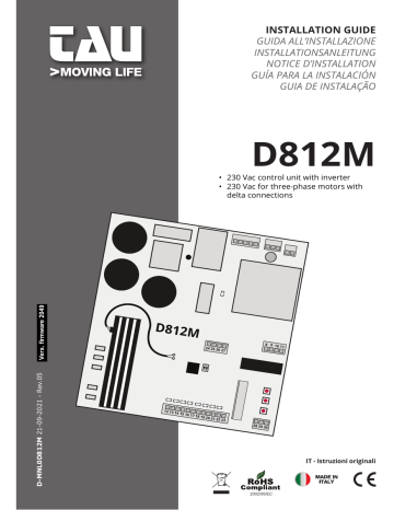 Tau 600D812M Control board Owner's Manual | Manualzz