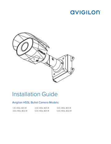 Avigilon H5SL Bullet Camera Installation Guide | Manualzz