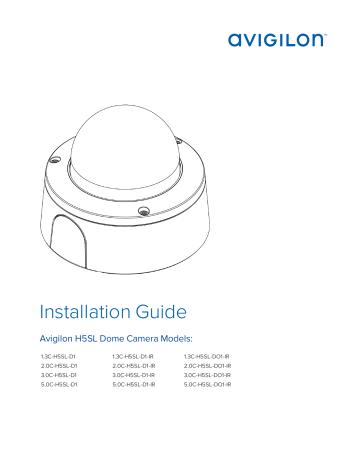 Avigilon H5SL Dome Camera Installation Guide | Manualzz