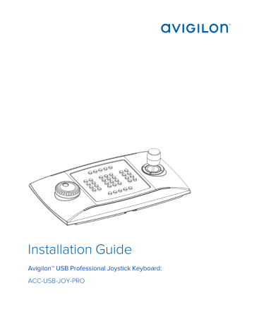 Avigilon USB Professional Joystick (for ACC Software) Installation ...