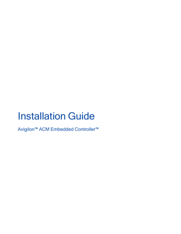 Avigilon ACM Embedded Controller Installation Guide | Manualzz