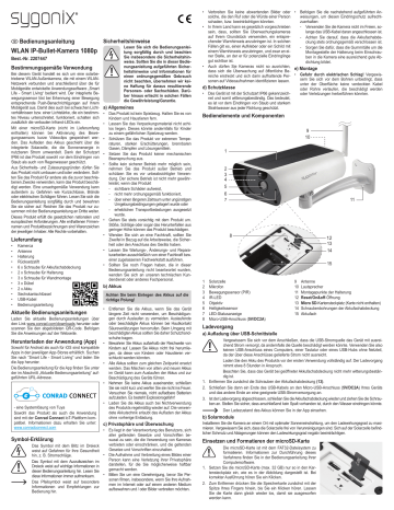 Sygonix SY-4414894 Wi-Fi IP66 CCTV camera 1920 x 1080 p Owner Manual | Manualzz