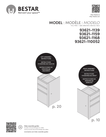 Bestar 93859 L-Shaped Desk Assembly Guide | Manualzz