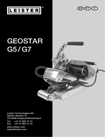 Leister Geostar G5, Geostar G5 LQS, Geostar G7, Geostar G7 LQS Instrucciones de operación | Manualzz