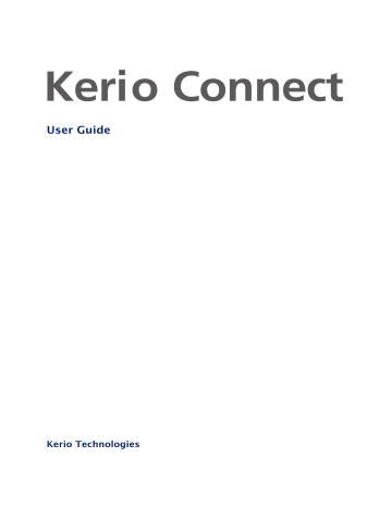 Kerio Connect 8.3.2 User Guide | Manualzz