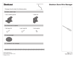 Steelcase Turnstone Skeleton Bone Wire Manager Assembly Instructions