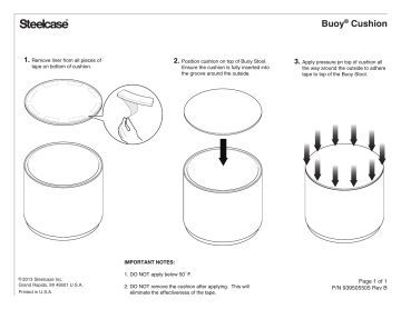 Steelcase Buoy Cushion Assembly Instructions | Manualzz