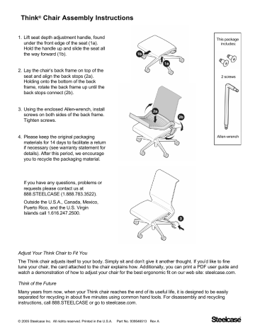 Steelcase think chair online manual