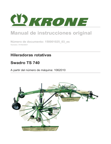 Krone BA Swadro TS 740 Instrucciones de operación | Manualzz
