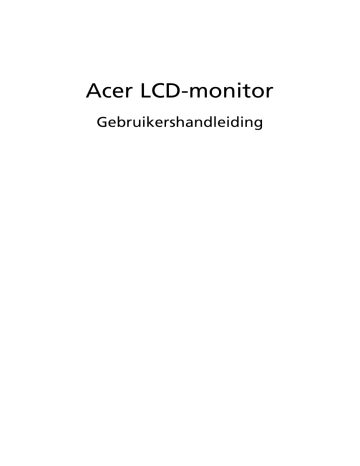 Acer KA210HQ Monitor Handleiding | Manualzz