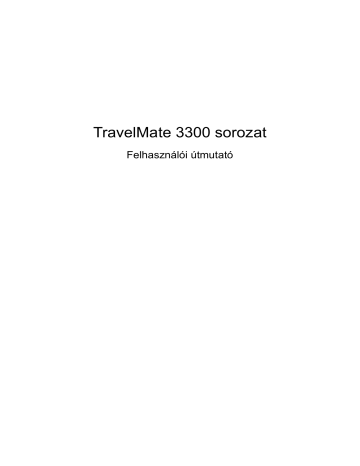 Acer TravelMate 3300 Notebook User Manual | Manualzz