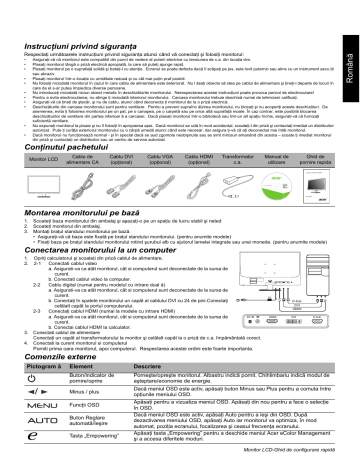 Acer v275hl не включается