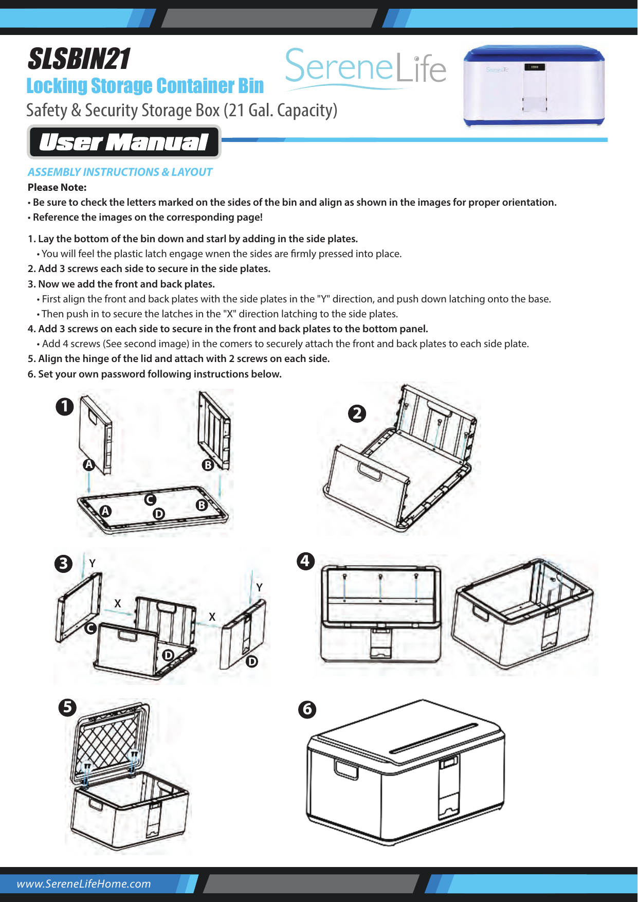 Security Locking Storage Container Bin SLSBIN10