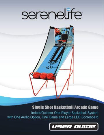 SereneLife 1-Player Basketball Arcade Game System SLBSKBG45 - The