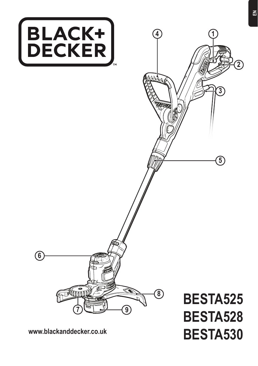 For Black & Decker Besta528 Besta530 Grass Trimmer Spool & Line
