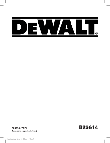 DeWalt D25614 Rotary hammer drill Instruction manual | Manualzz