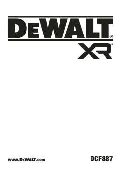 DeWalt DCF887 Manual User manual instruction manual manualzz