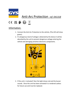 Protection anti-arc 12 Volts - GYS