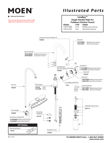 Moen CA87012SRS Lindley Spot resist stainless one-handle high arc ...