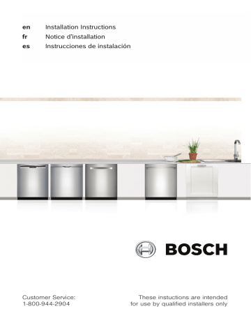 Bosch SHXM4AY52N/24 Dishwasher Installation Instruction | Manualzz
