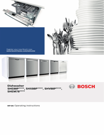 Bosch SHX88PZ65N/18 Dishwasher Operating instructions | Manualzz