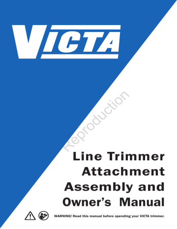 Simplicity LINE TRIMMER ATTACHMENT, VICTA Manual | Manualzz