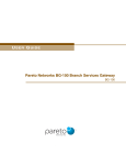 Pareto Networks BG-100 Branch Services Gateway User Guide