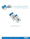 Anaren A43364 A, A43364 C Wi-Fi module User's Manual