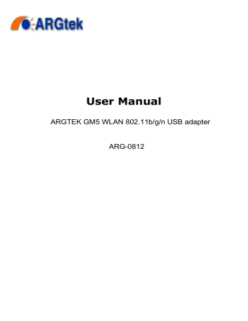 ARGtek Communication VYXWIFI-018 ARGTEKGM5 WLAN 802.11b/g/n USB adapter User Manual | Manualzz