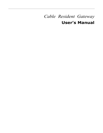 Askey Computer Corp H8N-CHE106W CableResident Gateway User Manual | Manualzz