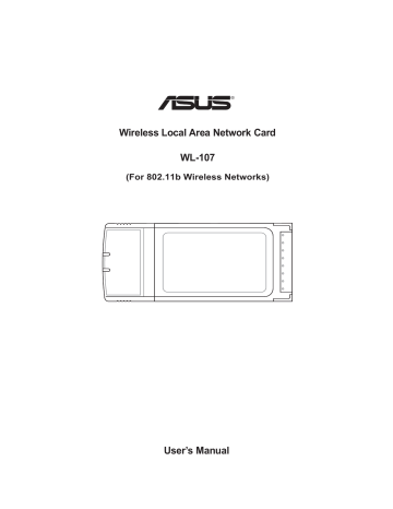 ASUSTeK Computer MSQWL107 wirelesslan pc card User Manual | Manualzz