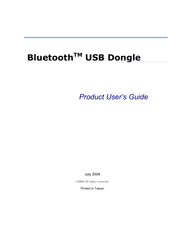 Broadxent Pte GX5-CB2431 BluetoothUSB Dongle User Manual | Manualzz