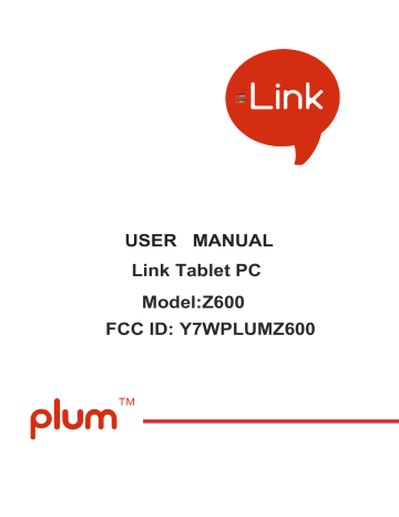 CLC Hong Kong Y7WPLUMZ600 LinkTablet PC User Manual | Manualzz