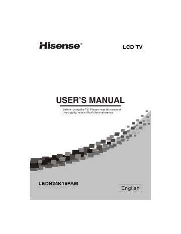 Hisense Electric W9HLCDA0004 LCDTV User Manual | Manualzz