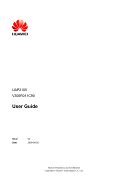 Huawei Technologies QISUAP2105 UMTSAccess Point User Manual