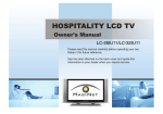 Maginet Hospitality LCD TV LC-26IU11, LC-32IU11 Owner's Manual