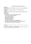 Wireless 7 Day Timer Transmitter User's Manual