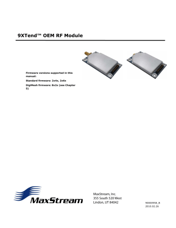 OEM RF Module 9XTend - Product Manual | Manualzz
