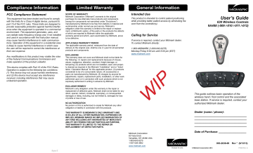 Midmark U399A408T2 MedicalChair Controller Transmitter User Manual | Manualzz