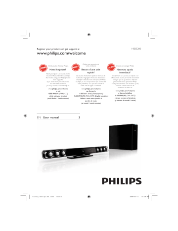 Philips Consumer Lifestyle BOU-HSB3280SW SoundbarSpeaker Subwoofer User Manual | Manualzz