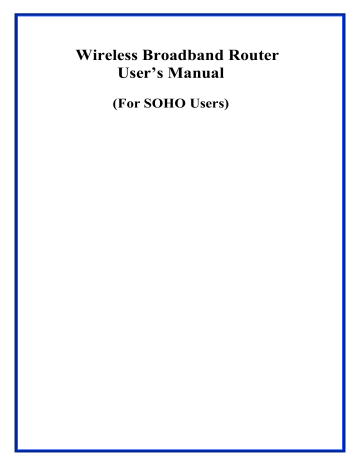 Pro-Nets Technology RXZ-WR514R WirelessBroadband Router User Manual | Manualzz