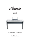 Artesia AS I digital piano Owner's Manual