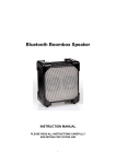 Bluetooth Boombox Speaker Instruction Manual