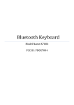 SHENZHEN CTECH SCIENCE &amp; TECHNOLOGY PD8X7004 BluetoothKeyboard User Manual
