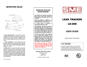 Leak Tracker LD 20D User Guide | Manualzz