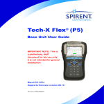 Spirent Communications WR2-TXFLEX-NG2 PortableCommunications Tester User Manual