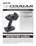Thunder Tiger Corp. VEJ-COUGARGP3 RemoteController for models User Manual