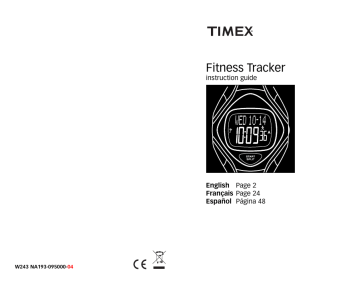 Timex Group USA EP9TMXM597-1 FitnessTracker M597 User Manual | Manualzz